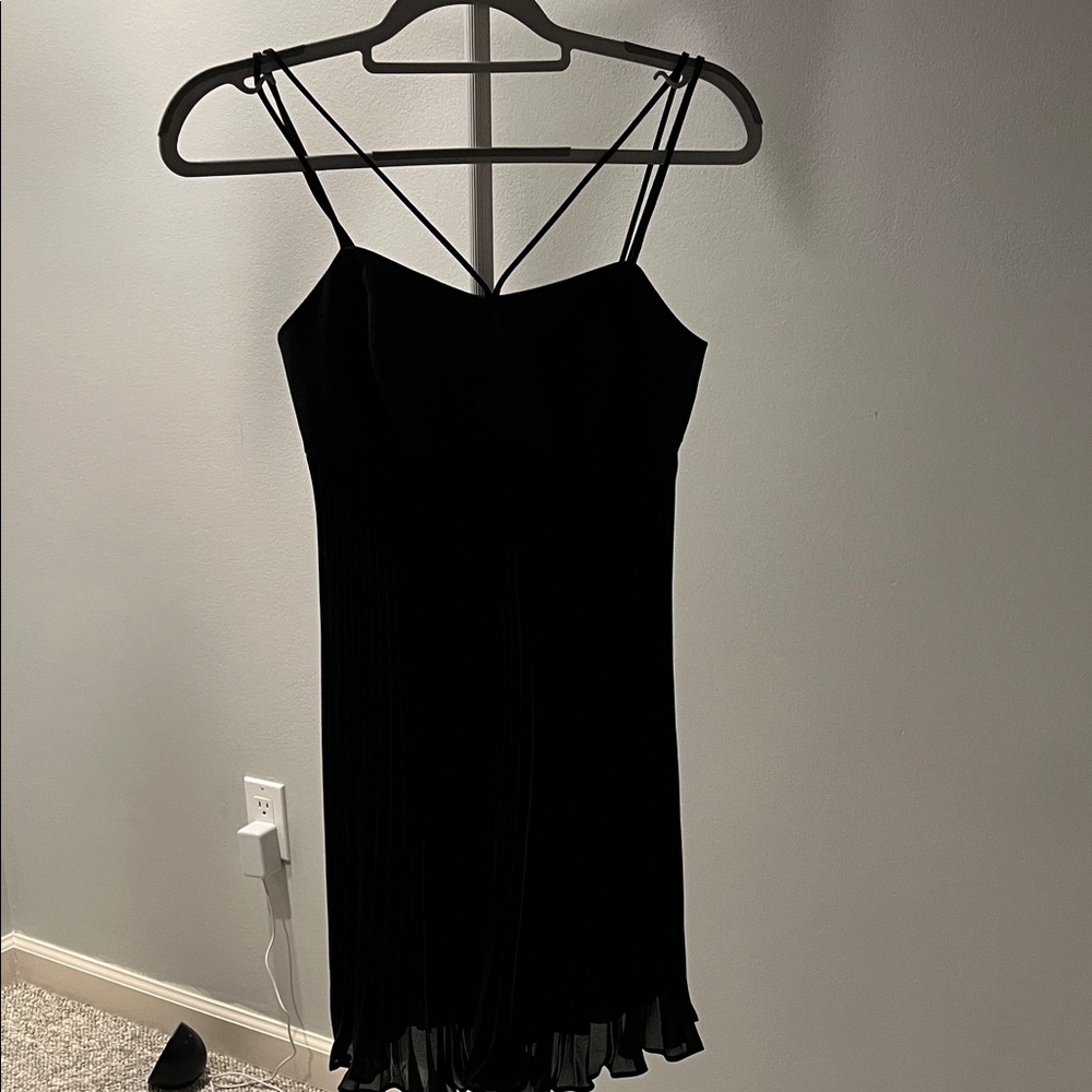 Elegant Black Spaghetti Strap Dress